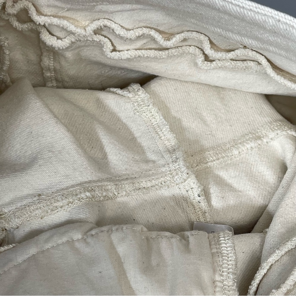 I.AM.GIA. Straight Leg Jeans Size S Off White Cream Ecru Faux Back Pockets - Picture 14 of 16